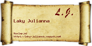 Laky Julianna névjegykártya